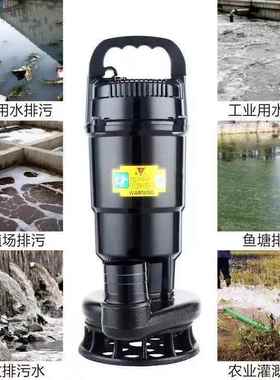 切割式污水泵抽粪机泥浆排污泵220V家用小型化粪池高扬程潜水泵