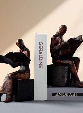 读书者摆件阅读者雕像创意玄关书房客厅办公桌树脂摆件欧式风格