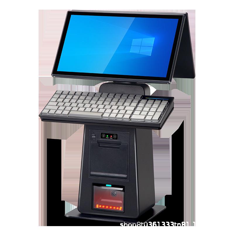 Shangjie dual-screen touch code scanning cashier all-in-one cash register chain fresh supermarket supermarket management system intelligence