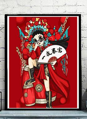 diy数字油画手工涂色芳华国漫高颜值爆款治愈解压丙烯装饰画