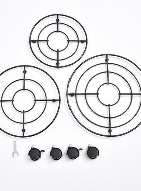 简约可移动花架内置万向轮客厅阳台橱窗绿萝花盆托盘底座环艺园艺