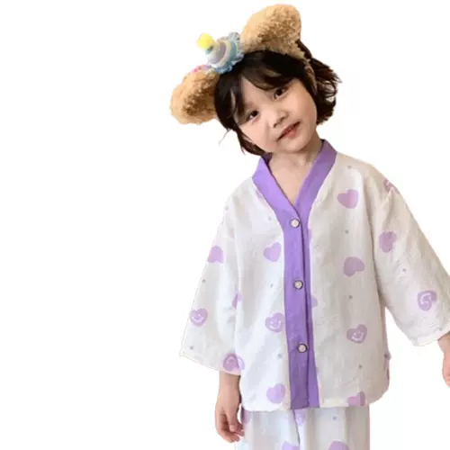 Детская пижама, летний тонкий комплект, в корейском стиле