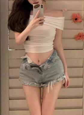 Women's Loose Fit Straight Leg Pants with Button Decoration
