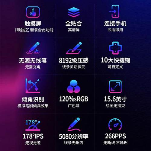 绘王GT-156数位屏手绘屏手写屏绘图屏绘画屏电脑画板液晶数位板 - 图1