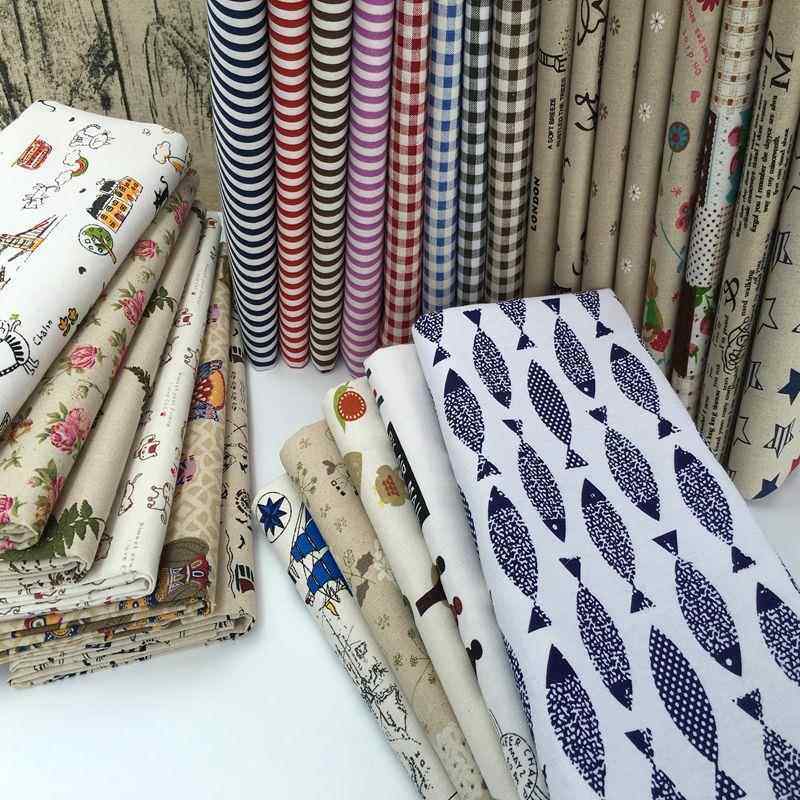 碎花棉麻布料格子沙发布料帆布田园手工包diy布头桌布印花亚麻布,淘宝优惠券,粉丝福利购,淘宝优惠卷