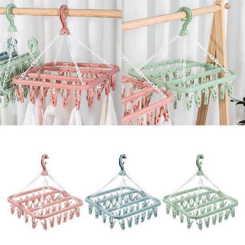Folding Clothes Hanger Dryer Windproof Socks Underwear - 图3