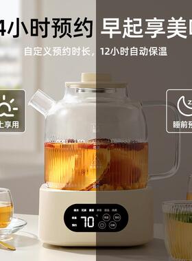 全玻璃煮茶壶养生壶多功能烧水壶小型办公室电热水壶一人用煮茶器