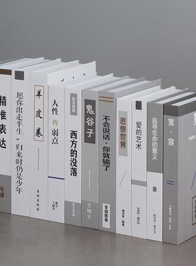 现代假书摆件文艺简约彷真书网咖办公室书房书架装饰品道具书盒子