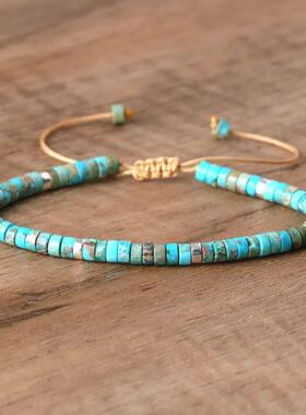 Nautral Stone 2x4mm Blue Emperor Stone Blood Stone Tiger Eye