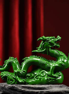 头实木新居礼品司搬迁创意装饰开业龙年生肖贺礼木雕摆件办公雕刻