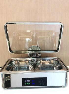 高档304智能感应自助餐炉电加热可视布菲炉酒店早餐炉可预约时间