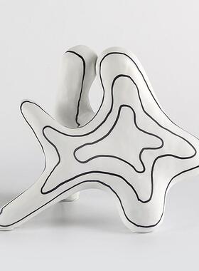 创意抽象艺术摆电件雕塑入户玄关隔饰断柜架酒客厅视柜样板房ZVY