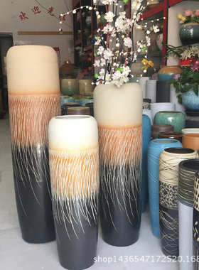 景德镇落地瓶干枝插花瓶 落地花瓶复古生态瓶乔迁新婚 礼品