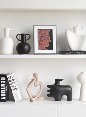 现代轻奢风艺术高级感轻法式客厅电视柜软装摆设样板间装饰品摆件