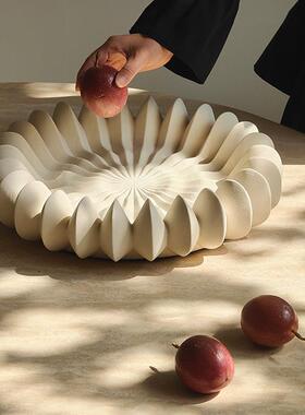 法式中HSD古黑白不规则艺术盘酒店样板间茶几桌面手客厅工收纳摆