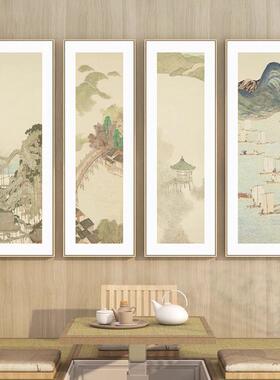近江八景日式入户玄关装饰画浮世绘壁画客厅沙发背景墙挂画居酒屋