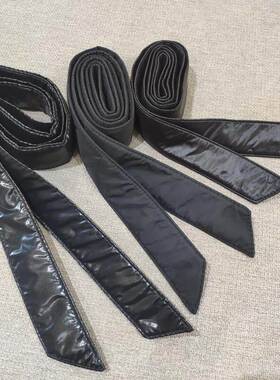 简约白色黑色布羽绒服专用腰带女2025新款大衣绑定蝴蝶结装饰腰封