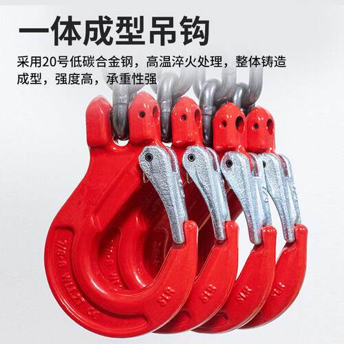 链条吊索具2吨吨5吨G80链条腿双腿多腿吊钩吊环组合成套吊索具 - 图1