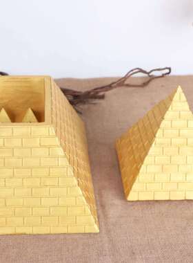 杨铜记仿古开盖金字塔工艺品家居办公室摆件铜金字塔能量塔