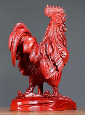 实木雕鸡摆件根雕大公鸡十二生肖木头木质雕刻家居装饰品工艺礼品