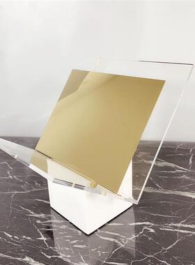 现代简约大理石亚克力书架书档书报夹摆件样板房售楼处软装饰品