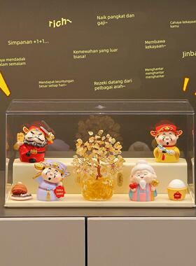 五路神仙财神爷家居电视柜招财入户玄关装饰供奉摆件乔迁新居礼品