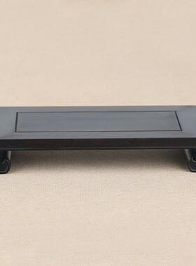 木雕摆件底座紫光檀如意貔貅紫砂茶壶花盆景底座长方形底座