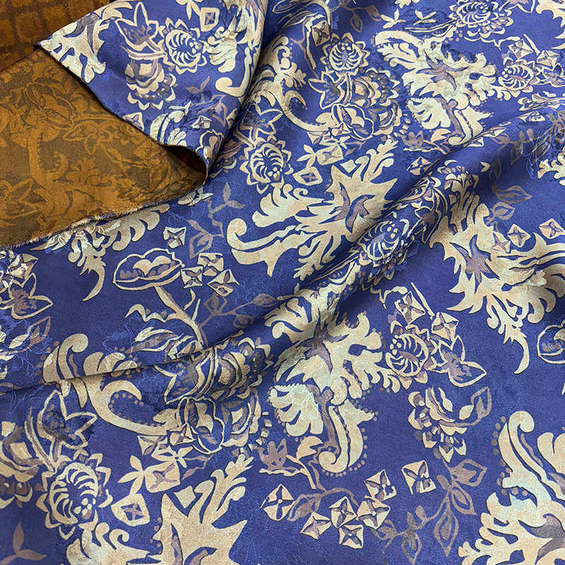 香云纱旗袍汉服连衣裙服装面料复古民族风人丝双面印缎面提花布料,淘宝优惠券,粉丝福利购,淘宝优惠卷