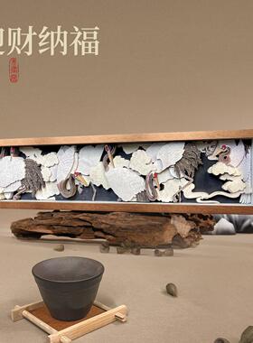 长条摆件桌面客厅电视柜装饰非遗工艺品中国风乔迁新居礼物送长辈