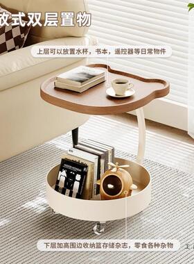 可移动茶几小推车现代创意沙发边几客厅极简简约置物架奶油风
