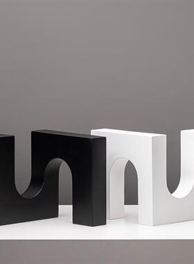 简约现代几何不规则拱门拱形摆件北欧软装客厅茶几电视柜家居饰品