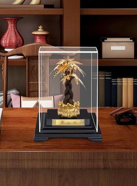 新款金金足办发财树招财公室摆件客厅箔酒柜装饰乔迁新居公司开业