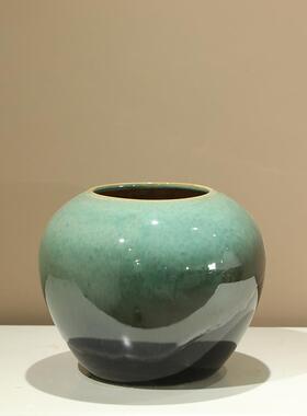 正品景镇花瓶陶瓷小瓶摆件太白翡翠绿圆非常家口居生活馆客厅花摆