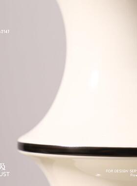 YJDA2147间妖中古法式竹节及白绿花艺厅卧室样板酒店客桌面花瓶