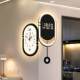 2025 new living room corner wall clock perpetual calendar electronic clock simple clock wall hanging creative double-sided corner clock