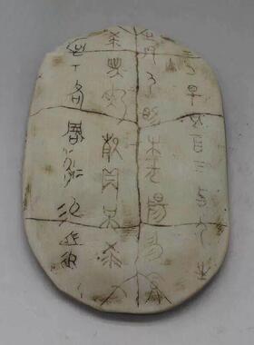 古玩收藏彷古做旧骨雕精美甲骨文龟壳文摆件工艺品骨头树脂摆饰