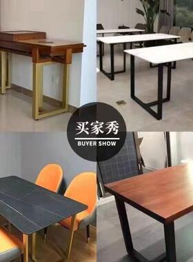 铁艺桌子吧台办公会议餐桌桌腿支架桌脚茶桌金属书桌大板桌架