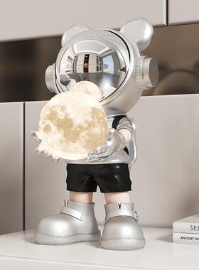 2026新款客厅摆件萌夜灯电视柜酒柜玄关宇航员卧室装饰品手伴乔迁