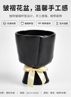塑料花瓶插花高级摆件跨境花瓶