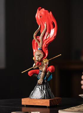 美猴王齐天大圣工位办公室创意装饰品国潮摆件孙悟空桌面家居归来