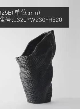 简约现创意几树脂鳞片花瓶北代欧装软装样板间何花器LSZ0243客厅