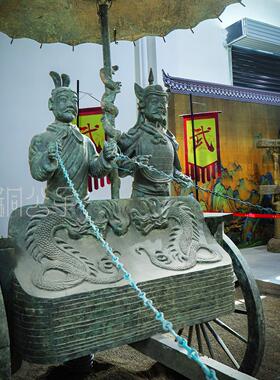 铜马天子驾六铜奔马大型铜动物雕塑制作铜摆件铜雕城市景区工艺品