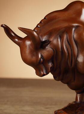 正品纯紫铜牛华尔牛斗中牛摆件式工艺品书房客办公室厅街酒柜家居