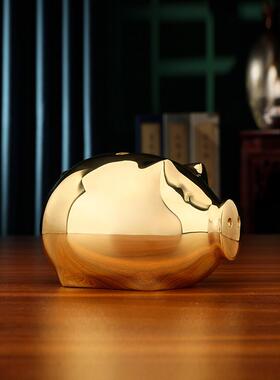 采购产品黄铜金色的小猪银行饰品的孩子，男孩和女孩，可保存和可