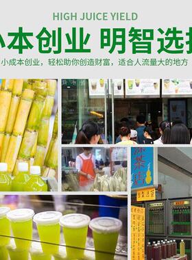 小型甘蔗榨汁机立式甘蔗汁机果汁店专用甘蔗压榨设备效压榨出汁