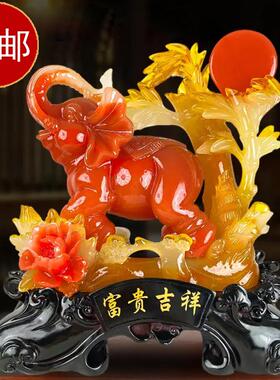 品包富贵吉祥邮招财吉象家居厅玄关富贵吉祥装饰办公室中式开业送
