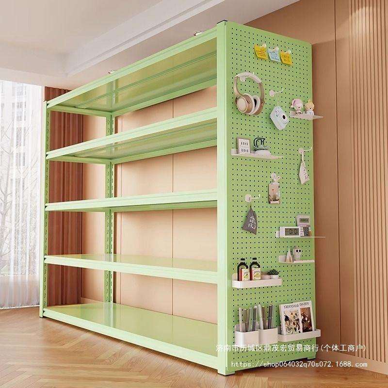 Thickened hole board shelf storage rack multi-layer floor-to-ceiling household balcony storage rack utility room commercial supermarket storage