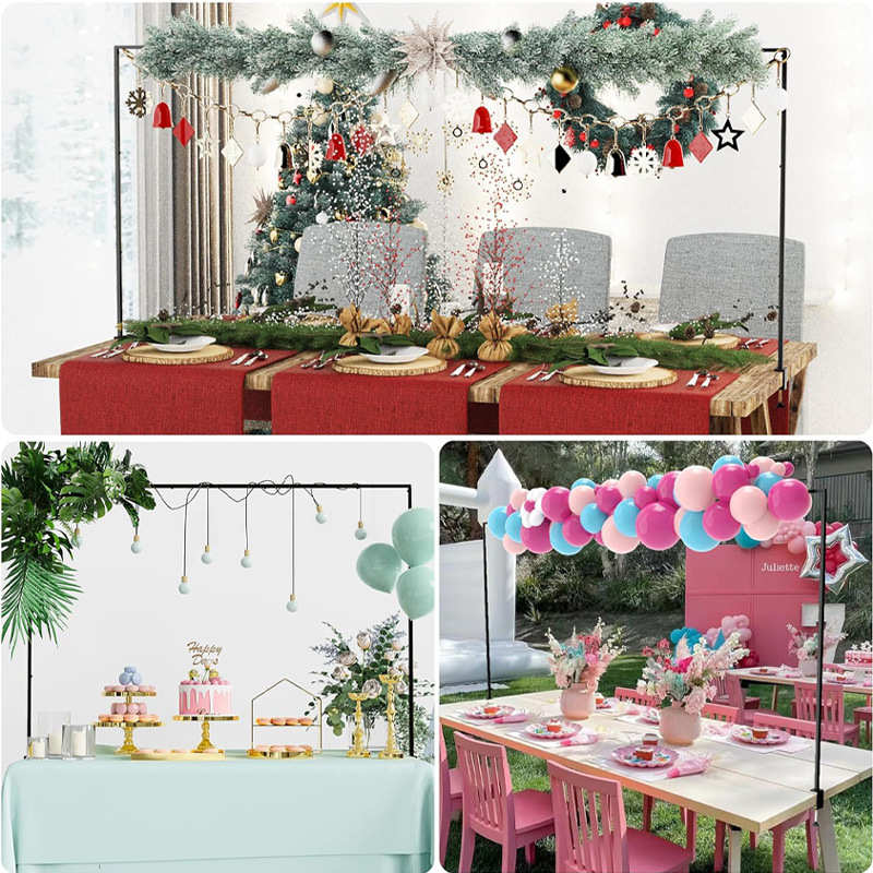 婚礼桌面支架金色金属气球拱门支架可调桌杆支架节日派对装饰餐桌 - 图2