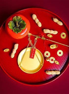 乔迁之喜装饰客厅摆放小铜秤喜称老式秤杆带秤砣搬家仪式用品礼品