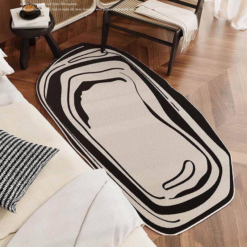 2024 new bedroom carpet, bedside blanket, high-end master bedroom bedside bedside French retro room floor mat special shape